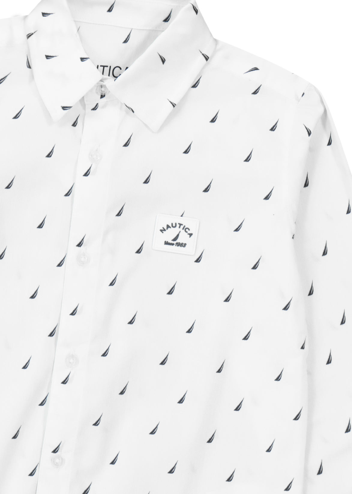 חולצה מכופתרת NAUTICA בדוגמת סמלים ימיים לילדים WHITE / 2Y