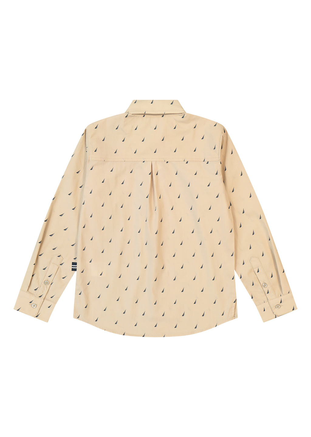 חולצה מכופתרת NAUTICA בדוגמת סמלים ימיים לילדים BEIGE / 2Y