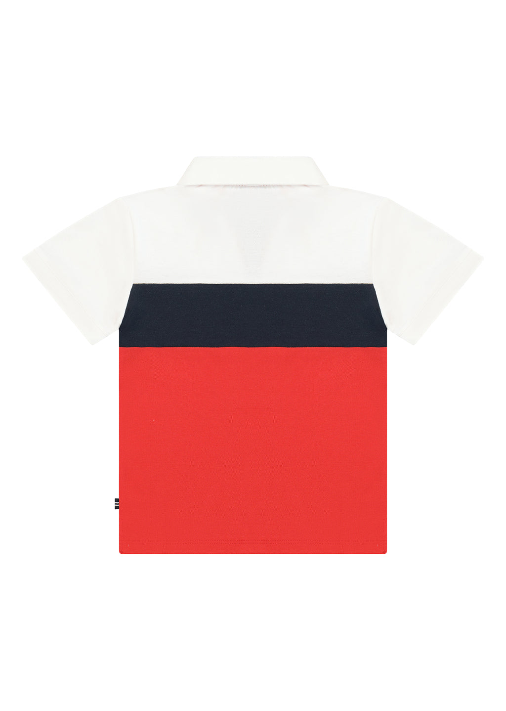 חולצת צווארון NAUTICA בבלוקי צבע ומיתוג חזה לילדים WHITE / 2Y