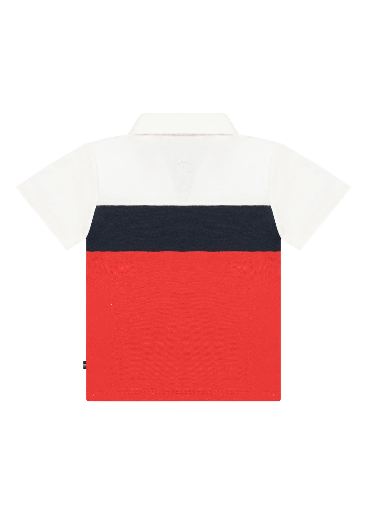 חולצת צווארון NAUTICA בבלוקי צבע ומיתוג חזה לילדים WHITE / 2Y