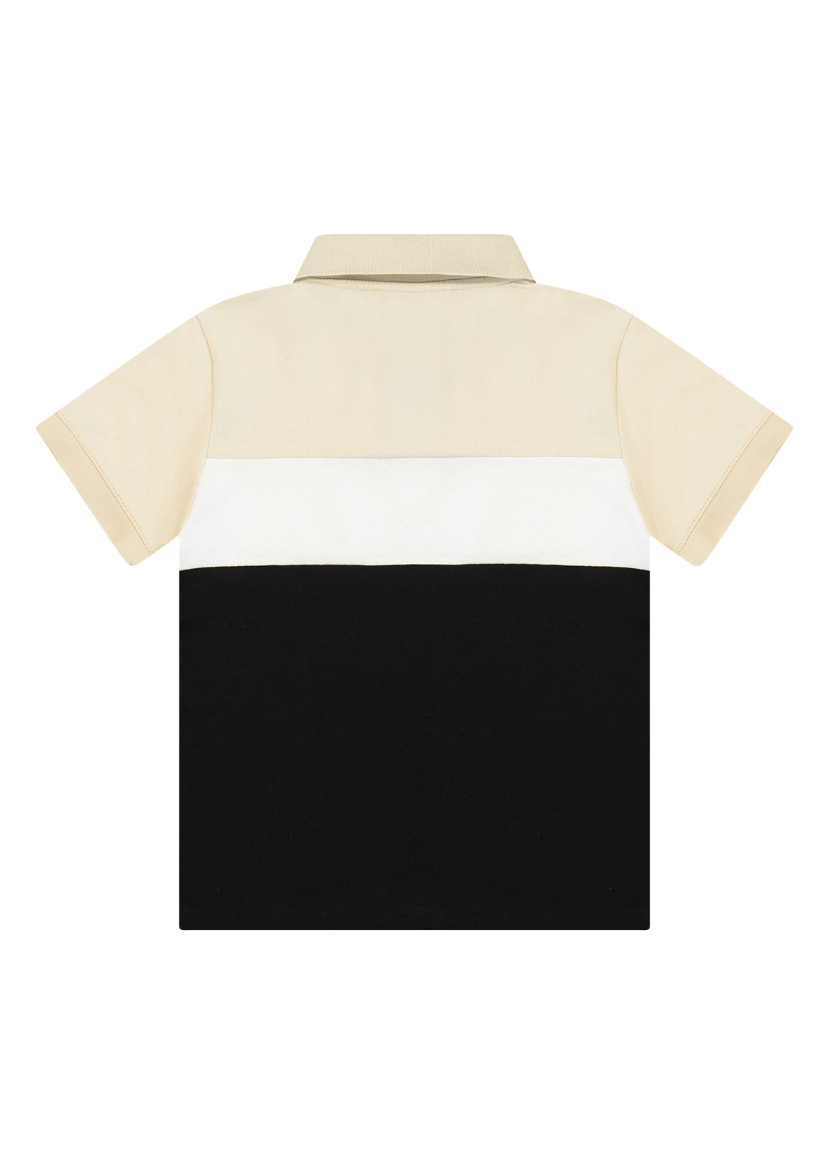 חולצת צווארון NAUTICA בבלוקי צבע ומיתוג חזה לילדים BEIGE / 2Y
