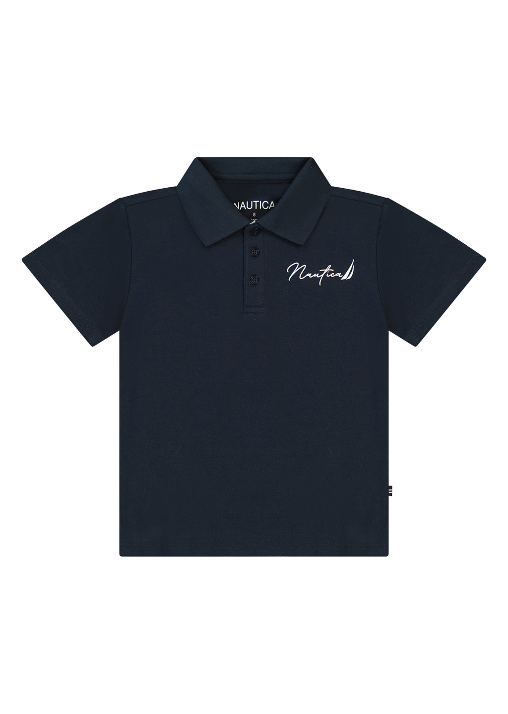 חולצת צווארון NAUTICA בטקסט גרפי גדול לילדים BLUE / 2Y