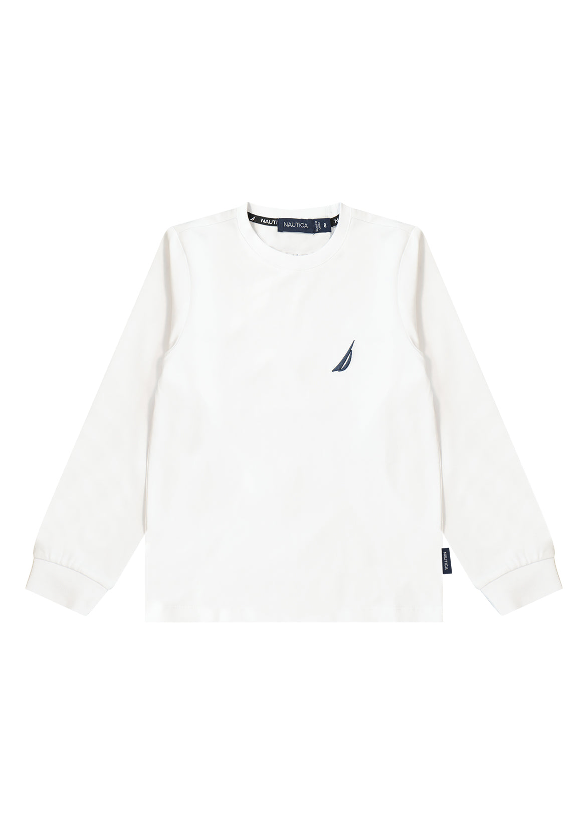חולצת טישירט NAUTICA לוגו מותג בצד לילדים BROWN / 2Y