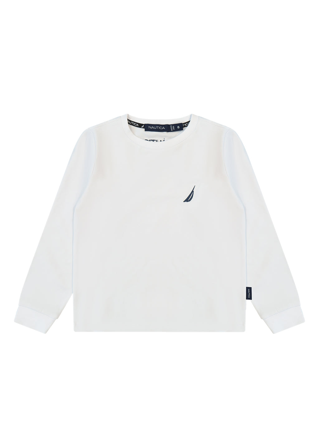חולצת טישירט NAUTICA לוגו מותג בצד לילדים BROWN / 2Y