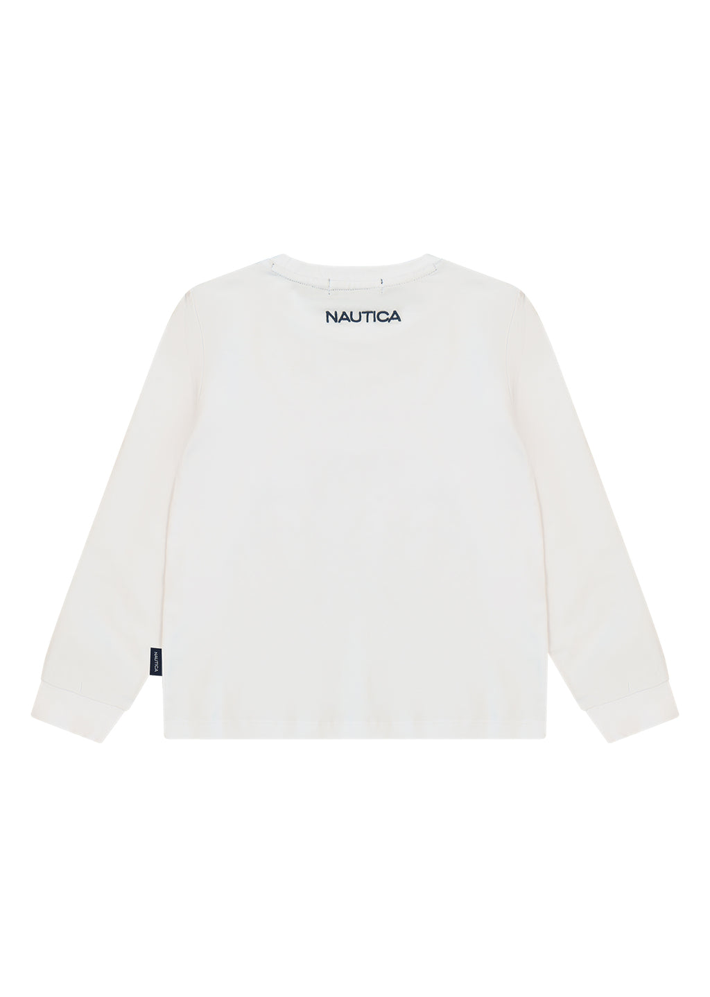 חולצת טישירט NAUTICA לוגו מותג בצד לילדים BROWN / 2Y