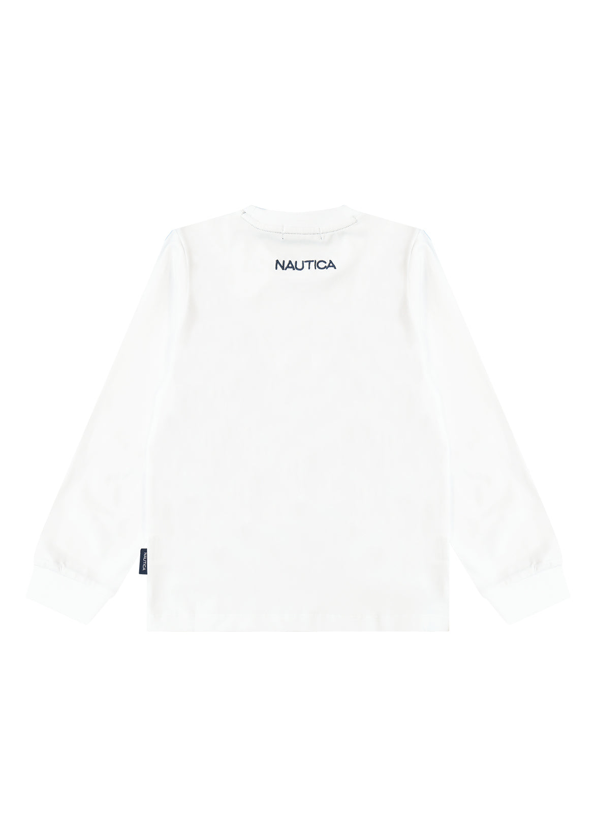 חולצת טישירט NAUTICA לוגו מותג בצד לילדים BROWN / 2Y