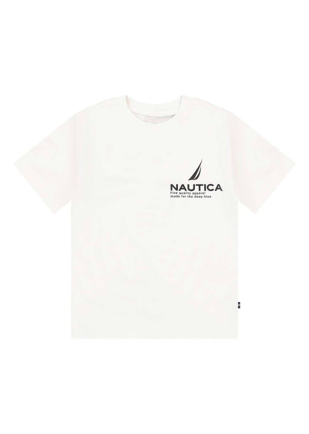 חולצת טישרט NAUTICA בלוגו קטן ועיצוב לילדים WHITE / 2Y