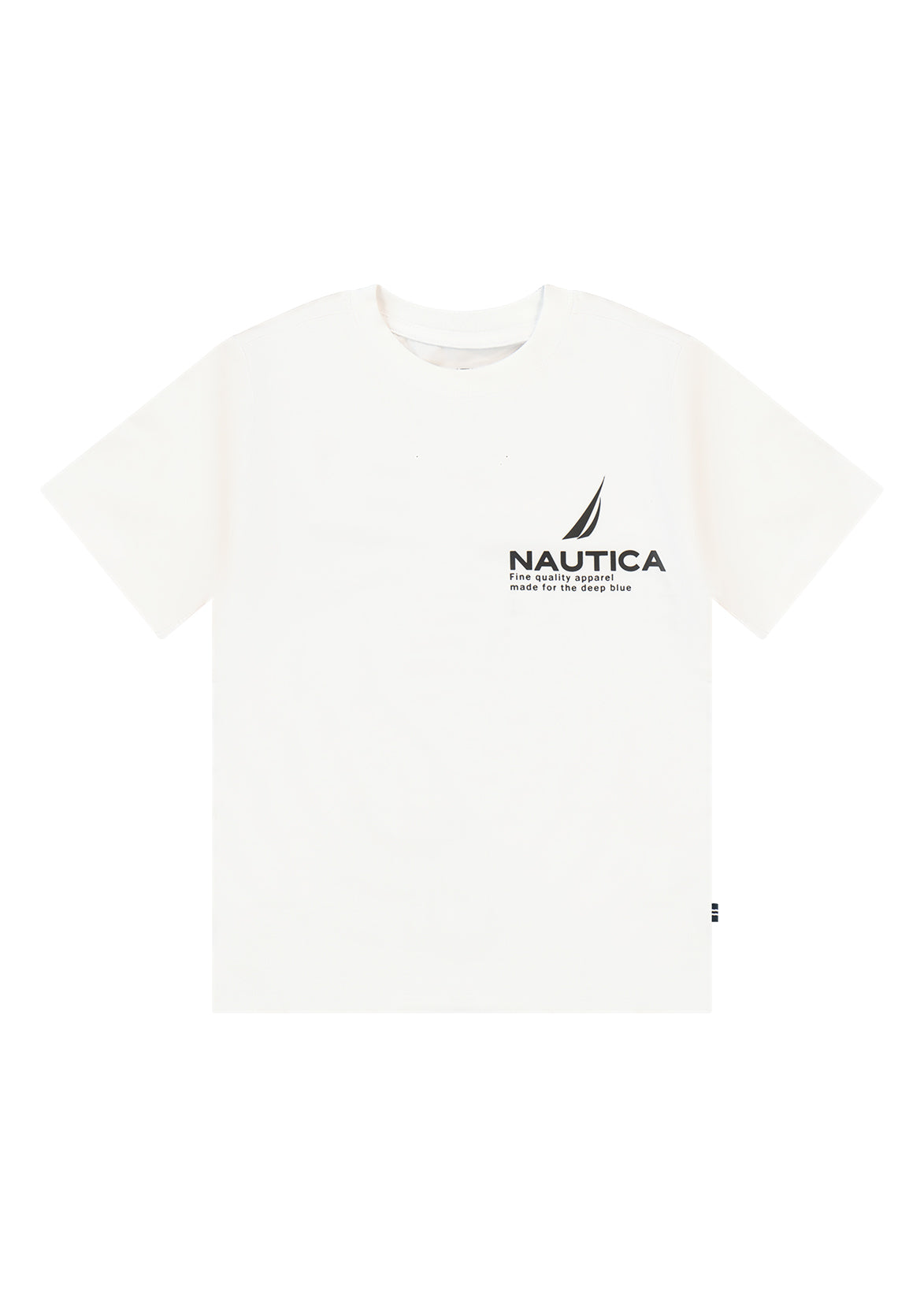 חולצת טישרט NAUTICA בלוגו קטן ועיצוב לילדים WHITE / 2Y