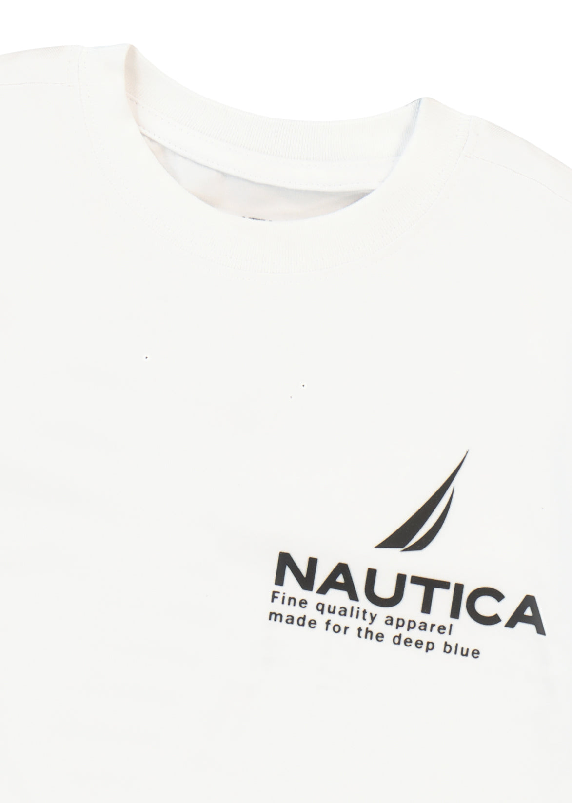 חולצת טישרט NAUTICA בלוגו קטן ועיצוב לילדים WHITE / 2Y