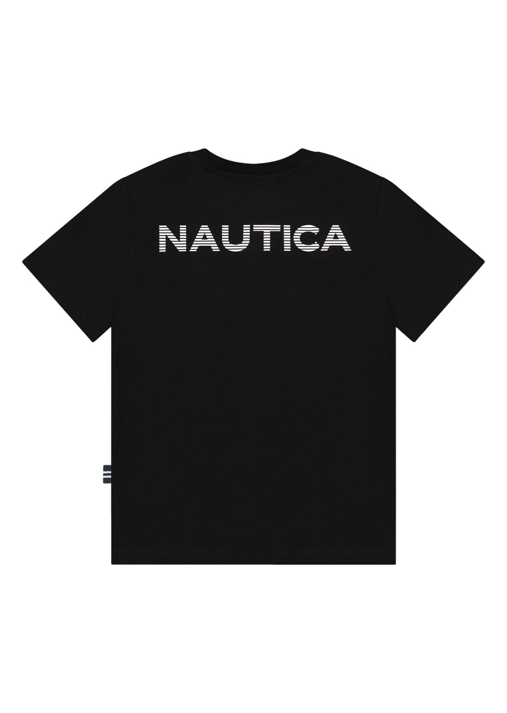 חולצת טישרט NAUTICA בלוגו קטן ועיצוב לילדים BLACK / 2Y