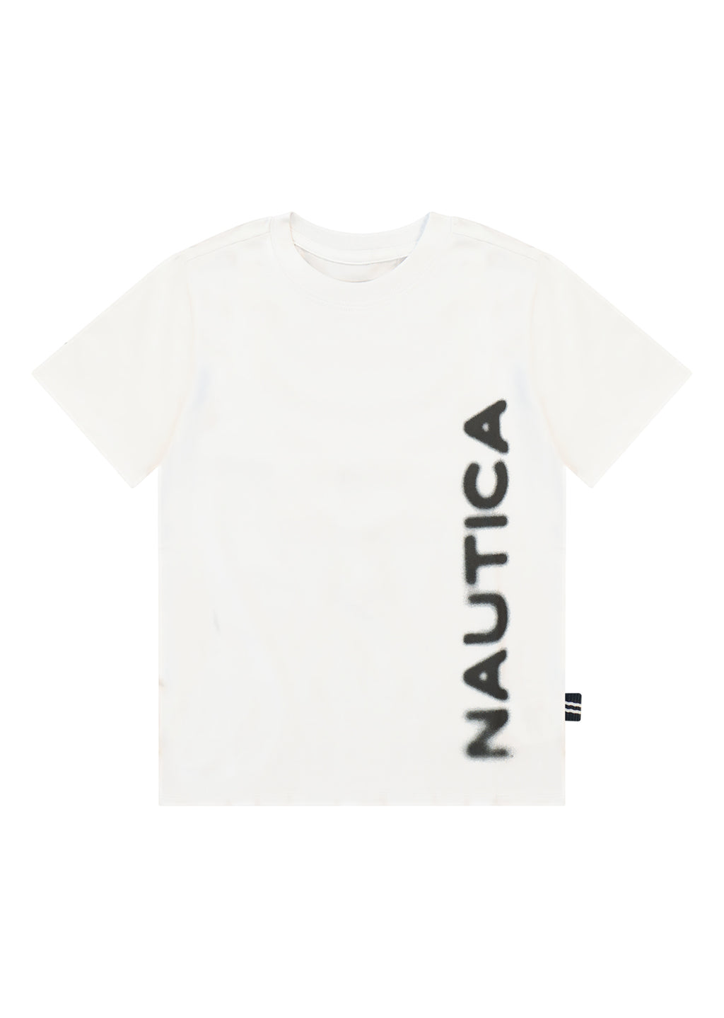 חולצת טישרט NAUTICA בלוגו צד גדול לילדים WHITE / 2Y