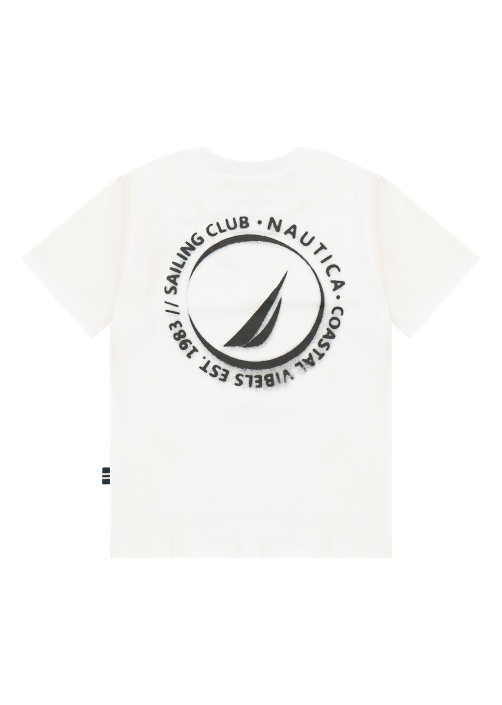 חולצת טישרט NAUTICA בלוגו צד גדול לילדים WHITE / 2Y