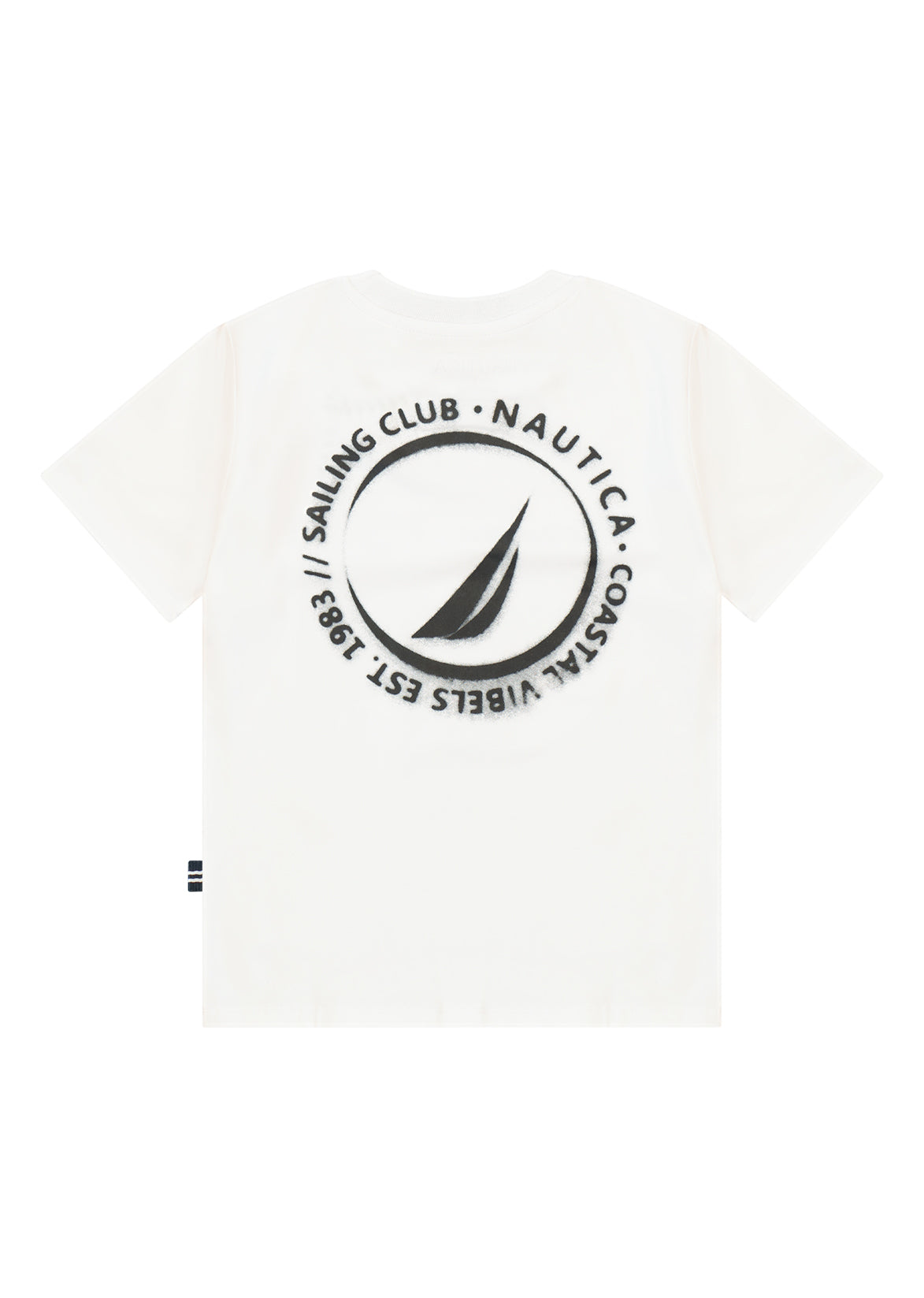 חולצת טישרט NAUTICA בלוגו צד גדול לילדים WHITE / 2Y