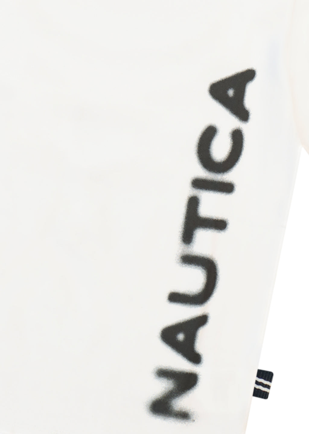 חולצת טישרט NAUTICA בלוגו צד גדול לילדים WHITE / 2Y