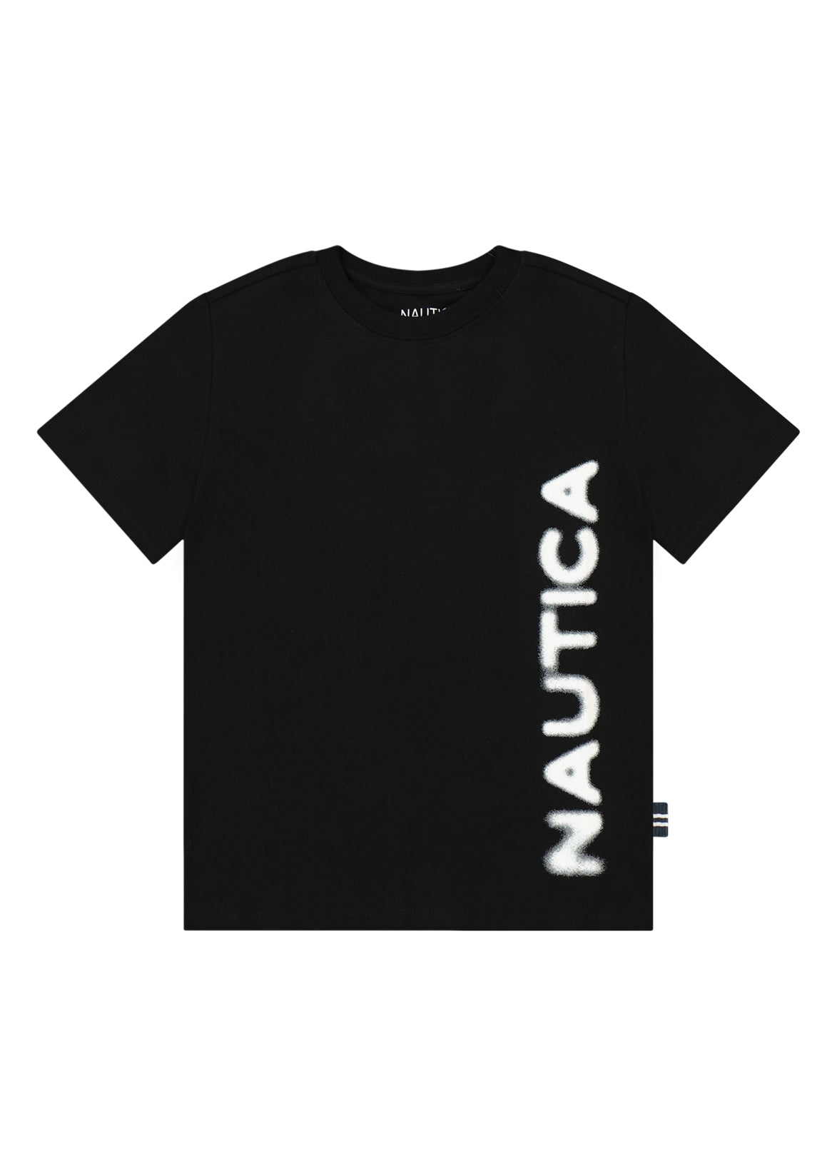 חולצת טישרט NAUTICA בלוגו צד גדול לילדים BLACK / 2Y