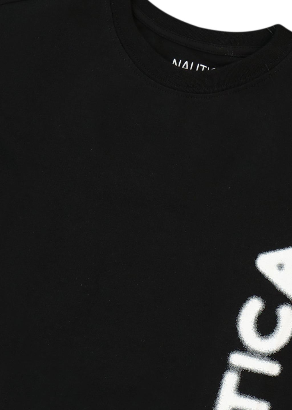 חולצת טישרט NAUTICA בלוגו צד גדול לילדים BLACK / 2Y
