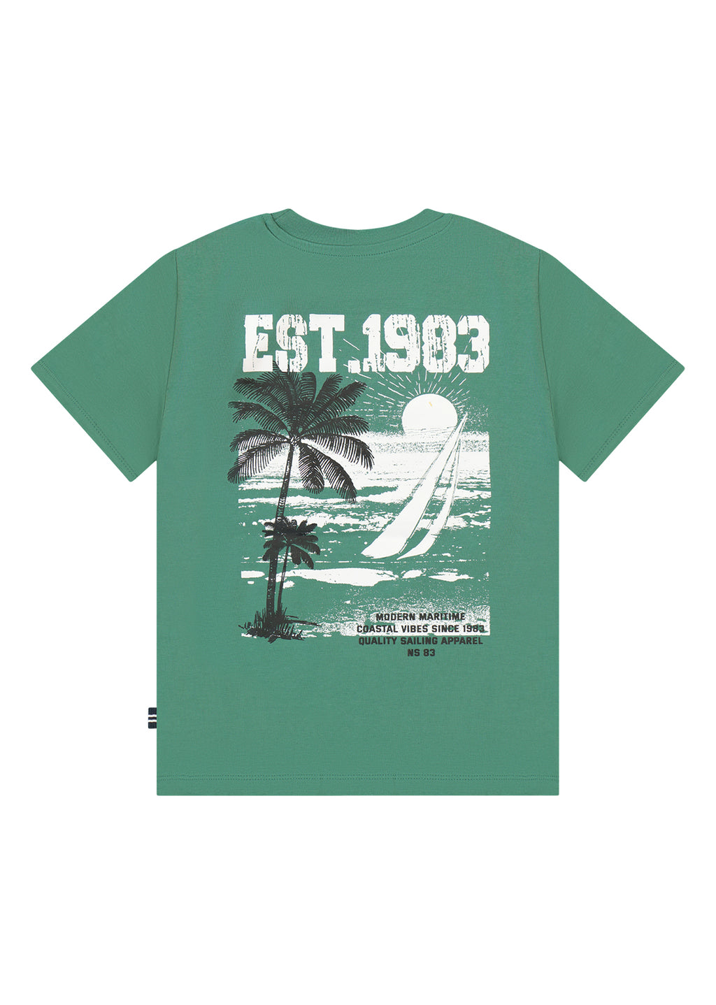 חולצת טישרט NAUTICA בדפוס צילום ימי לילדים Green / 2Y