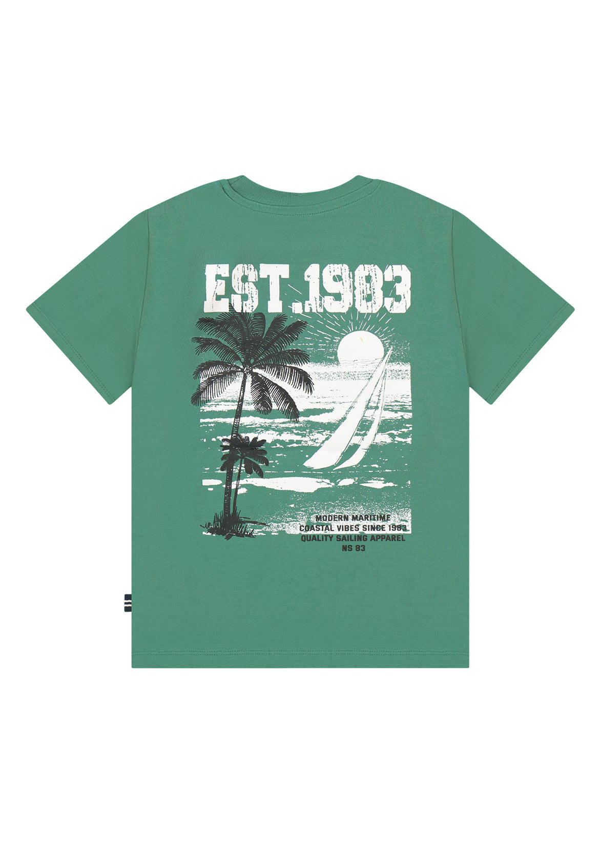 חולצת טישרט NAUTICA בדפוס צילום ימי לילדים Green / 2Y