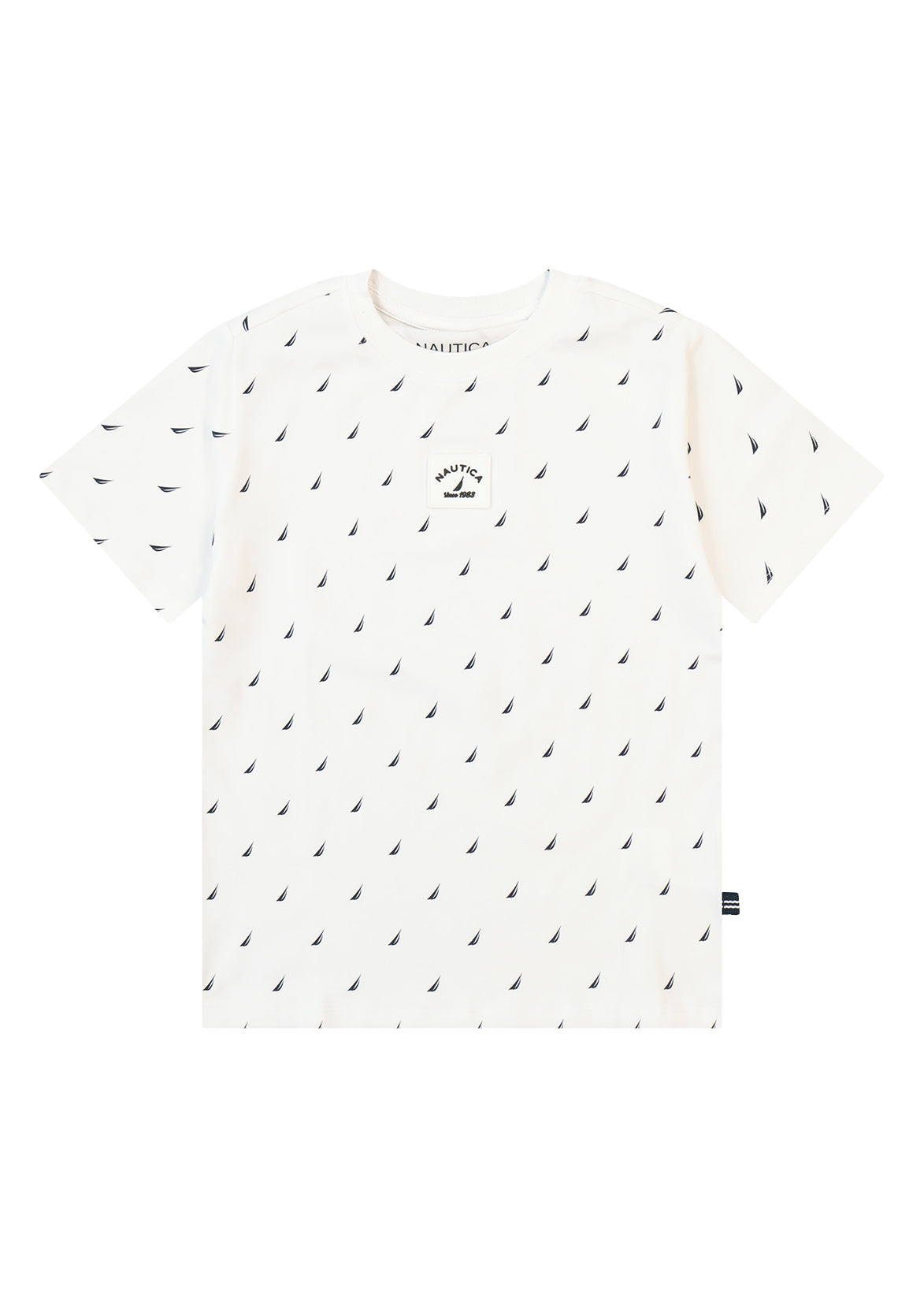 חולצת טישרט NAUTICA בדוגמת עוגנים לילדים WHITE / 2Y