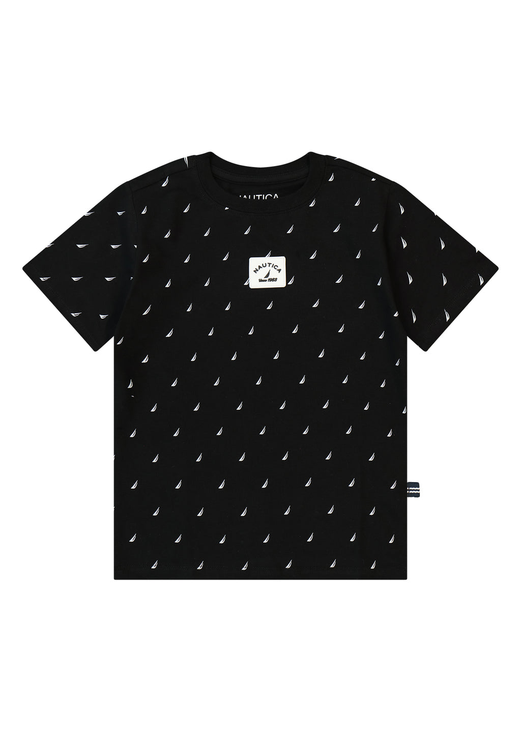 חולצת טישרט NAUTICA בדוגמת עוגנים לילדים BLACK / 2Y