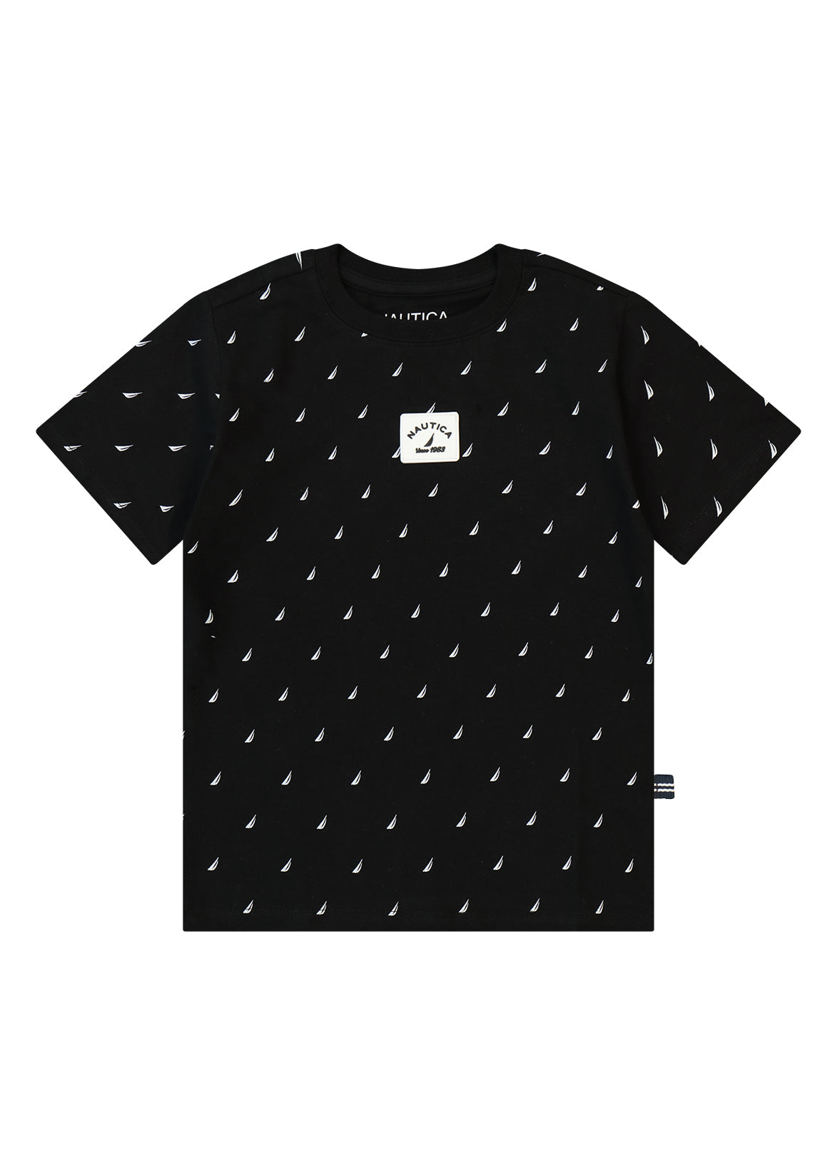 חולצת טישרט NAUTICA בדוגמת עוגנים לילדים BLACK / 2Y