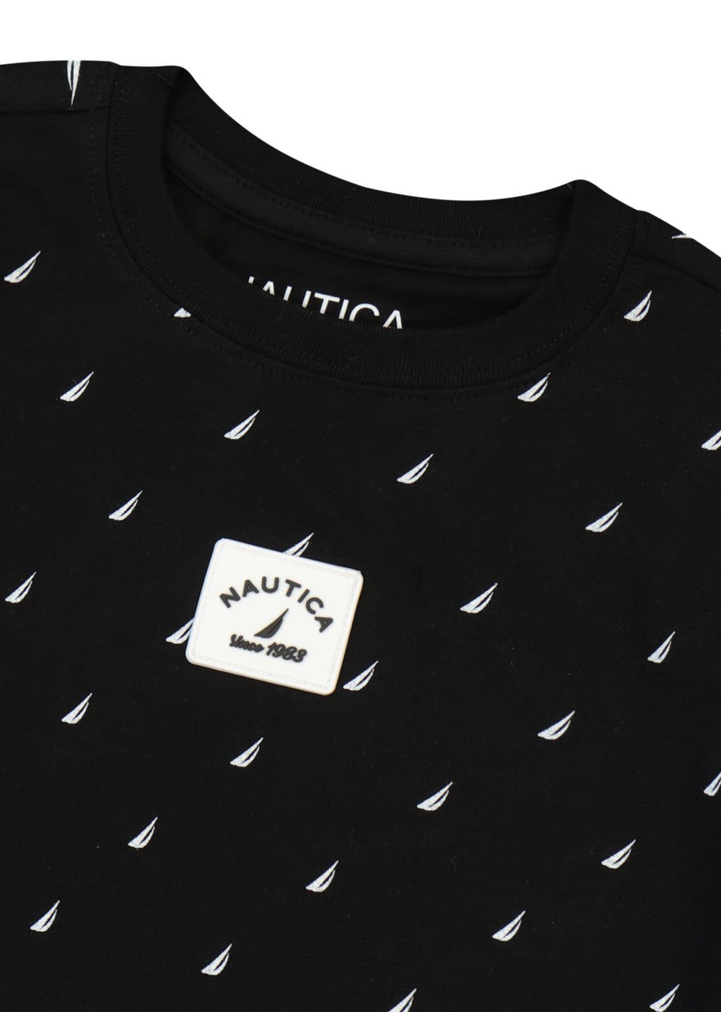 חולצת טישרט NAUTICA בדוגמת עוגנים לילדים BLACK / 2Y