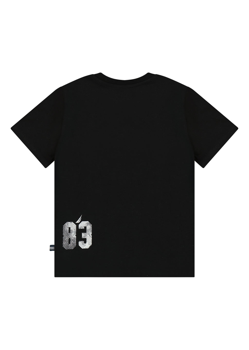 חולצת טישרט NAUTICA בדפוס ניווט גרפי לילדים BLACK / 2Y