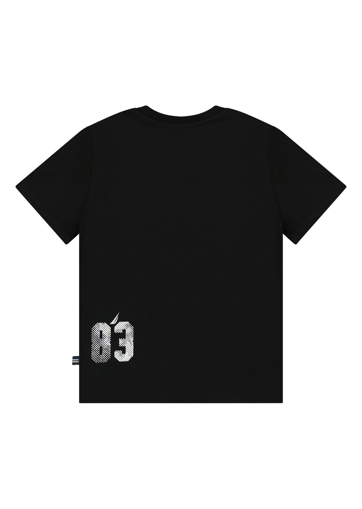 חולצת טישרט NAUTICA בדפוס ניווט גרפי לילדים BLACK / 2Y