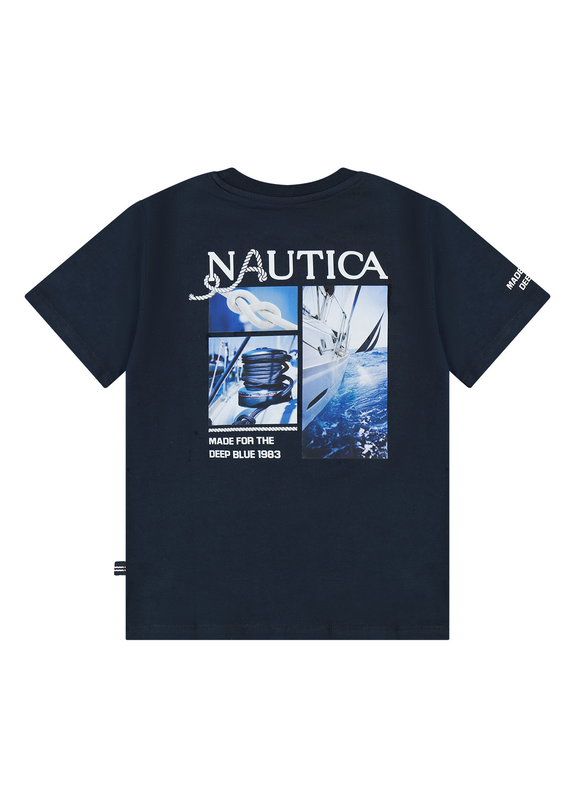 חולצת טישרט NAUTICA בלוגו N גדול לילדים BLUE / 2Y