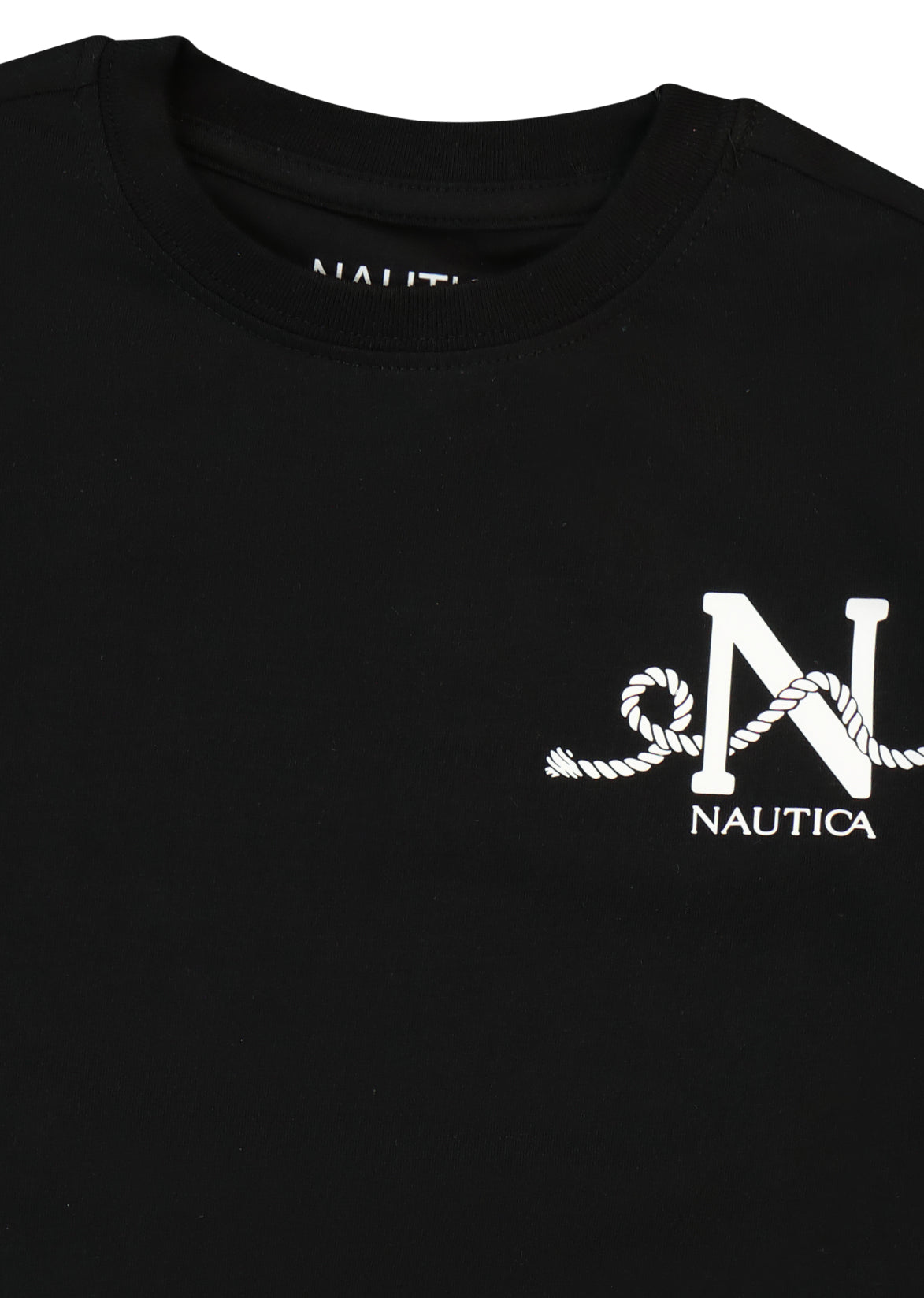 חולצת טישרט NAUTICA בלוגו N גדול לילדים BLACK / 2Y