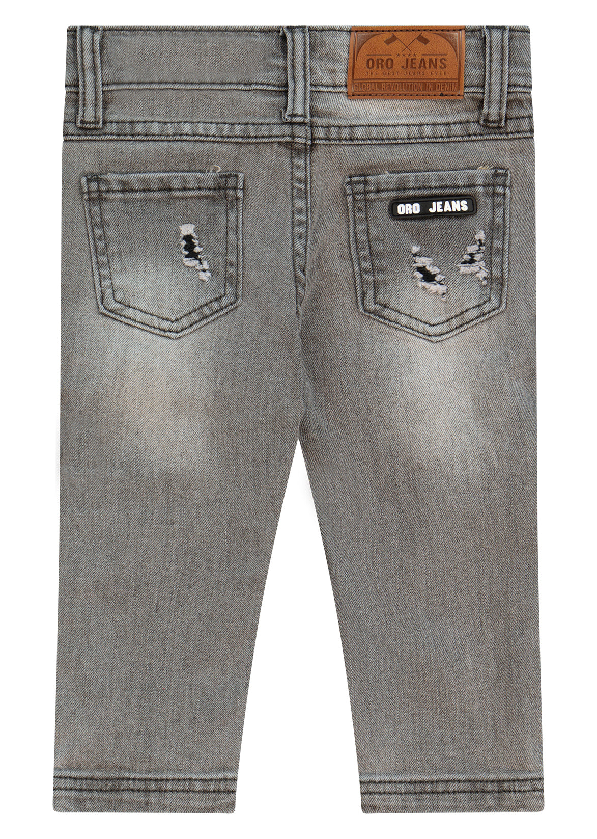 מכנסי ג'ינס ORO כתמי ווש מודגשים על הירכיים לילדים