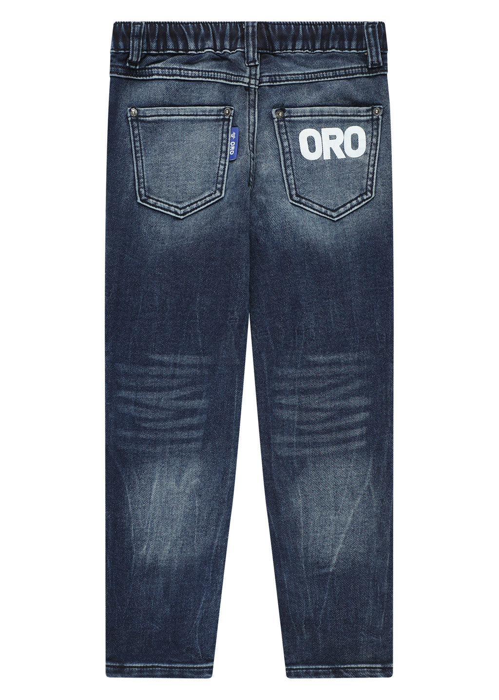 מכנסי ג'ינס ORO בעיצוב נקי לילדים BLUE / 4Y