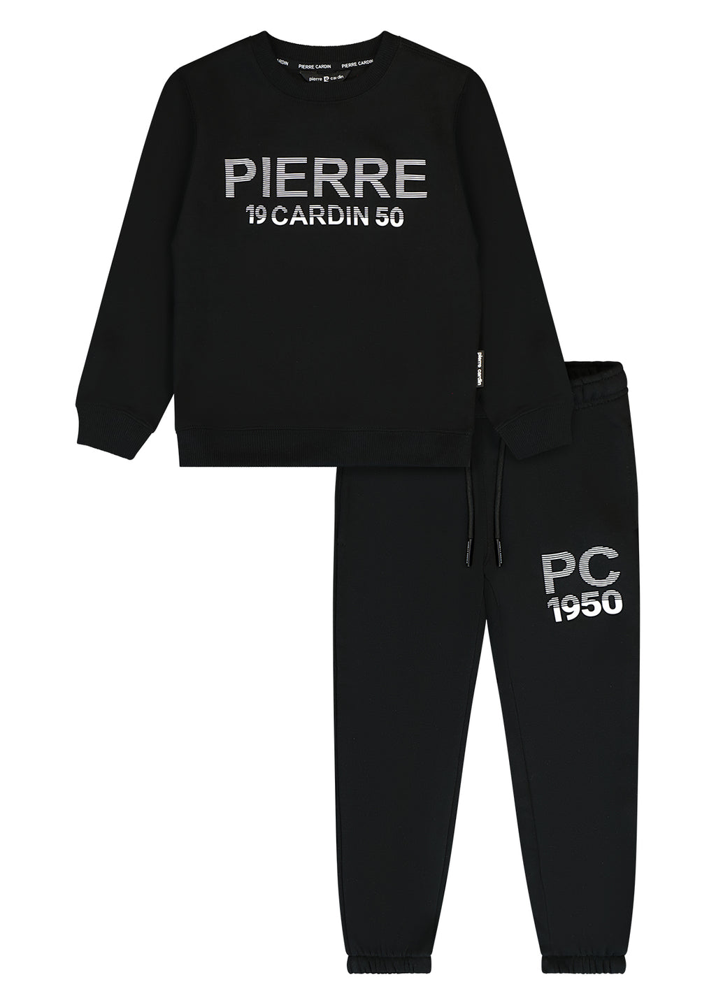 חליפת טרנינג PIERRE CARDIN לוגו גדול לילדים BLACK / 4Y