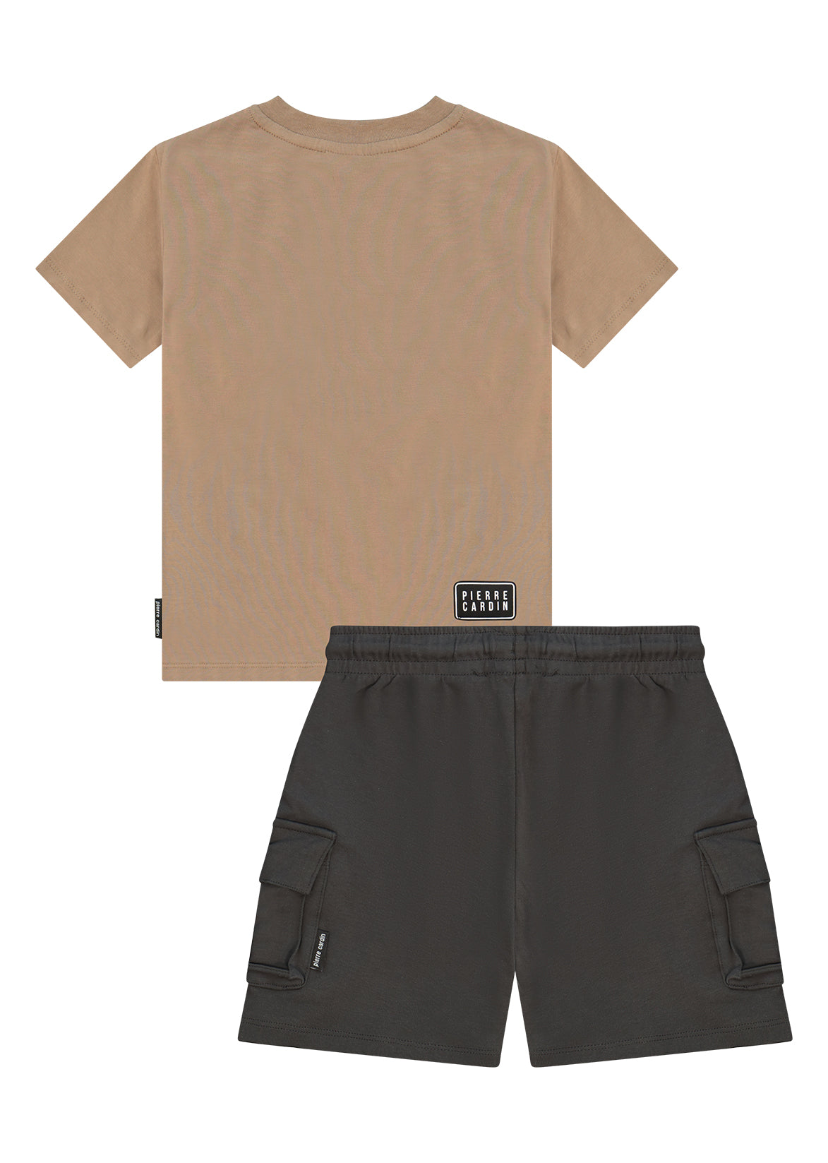 חליפת טריקו PIERRE CARDIN לוגו קדמי בחולצה לילדים BROWN / 4Y