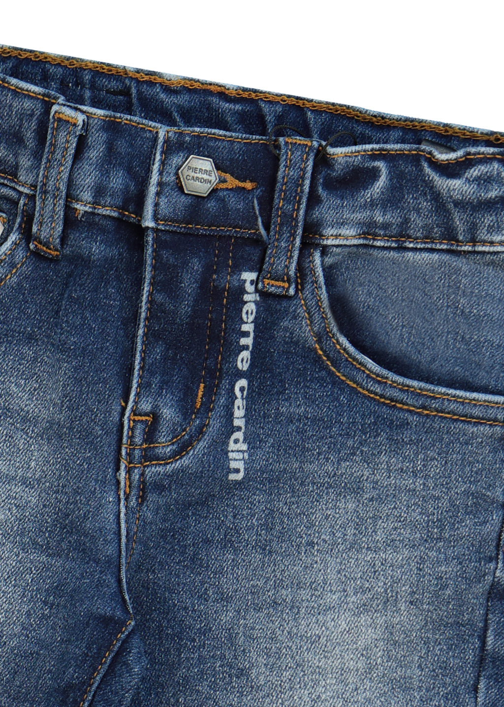 מכנסי ג'ינס PIERRE CARDIN לוגו מותג בכיס האחורי לתינוקות BLUE / 3-6M