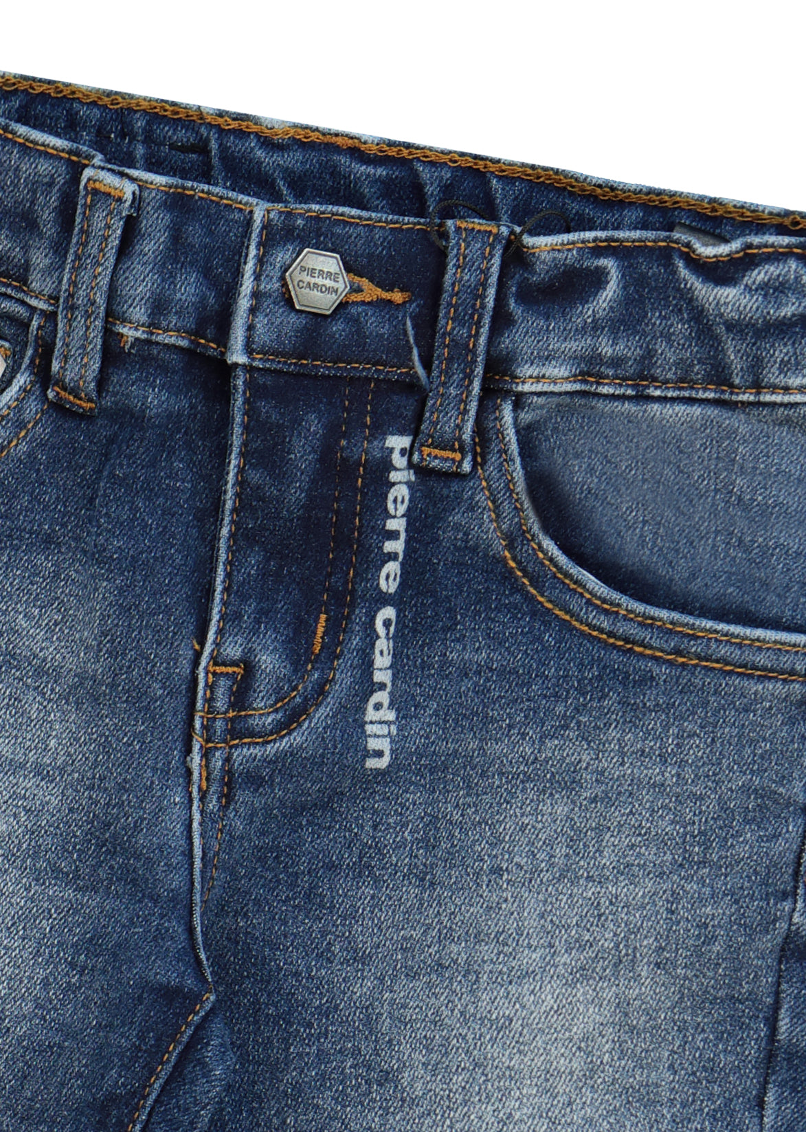 מכנסי ג'ינס PIERRE CARDIN לוגו מותג בכיס האחורי לתינוקות BLUE / 3-6M