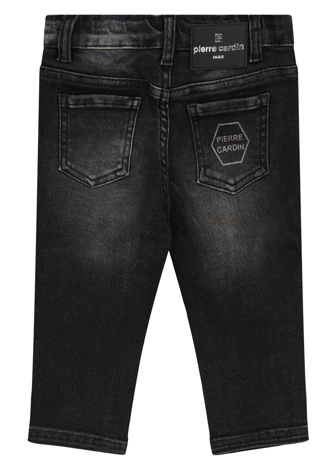 מכנסי ג'ינס PIERRE CARDIN לוגו מותג בכיס האחורי לתינוקות BLACK / 3-6M