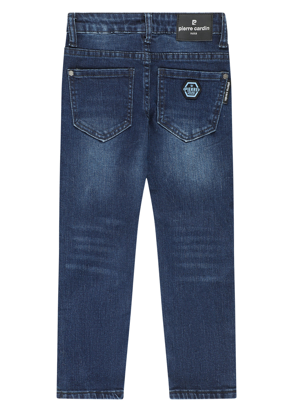 מכנסי ג'ינס PIERRE CARDIN שטיפות ופיידינג מודגש וגזרת סלים לילדים Gray / 2Y