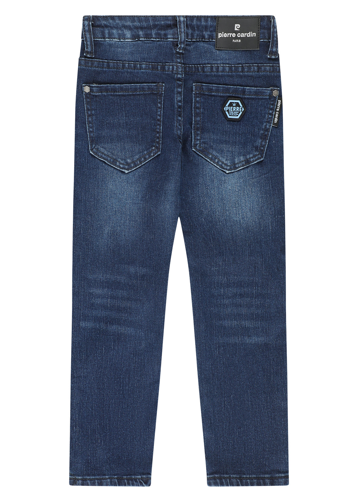 מכנסי ג'ינס PIERRE CARDIN שטיפות ופיידינג מודגש וגזרת סלים לילדים Gray / 2Y