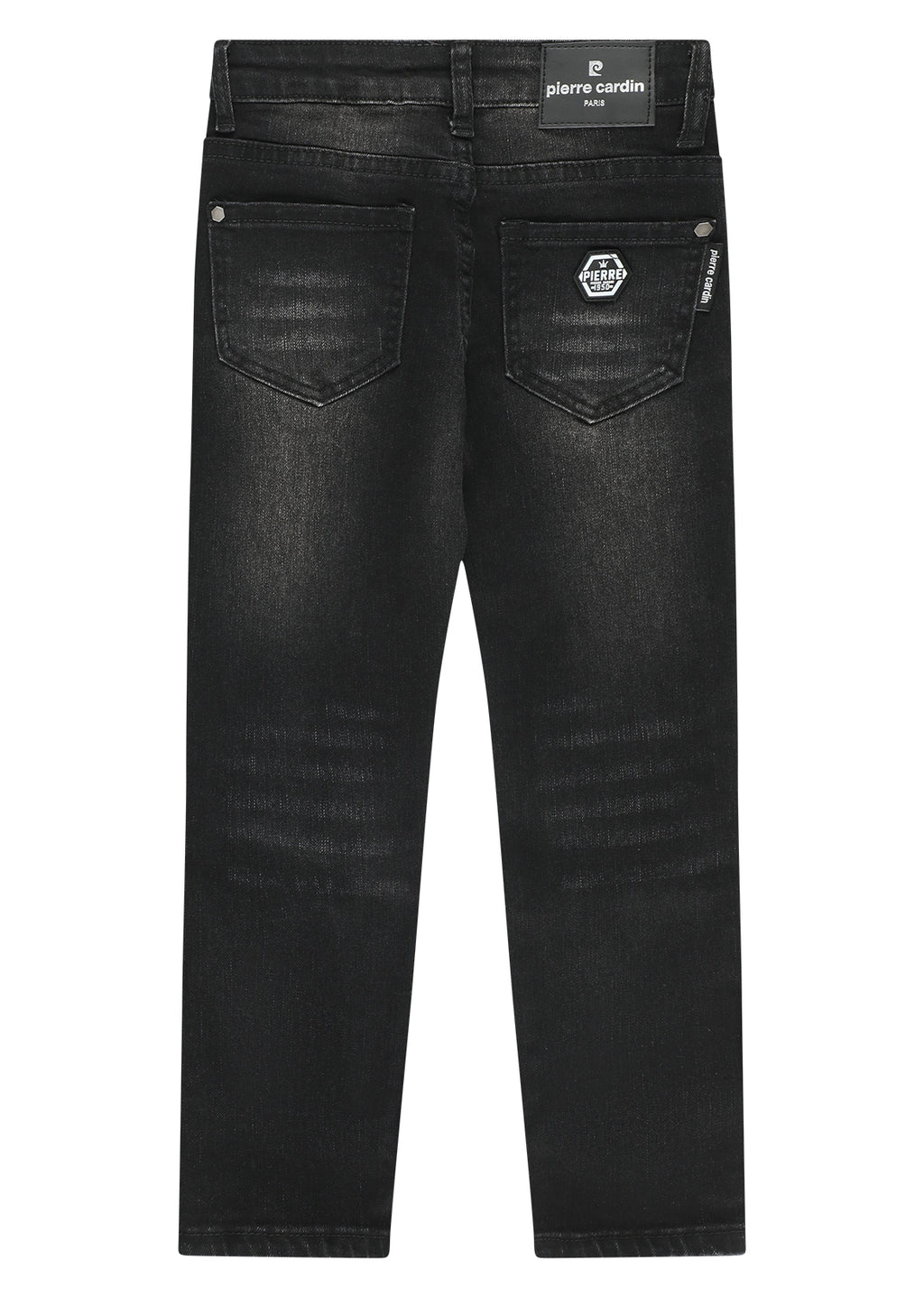 מכנסי ג'ינס PIERRE CARDIN שטיפות ופיידינג מודגש וגזרת סלים לילדים