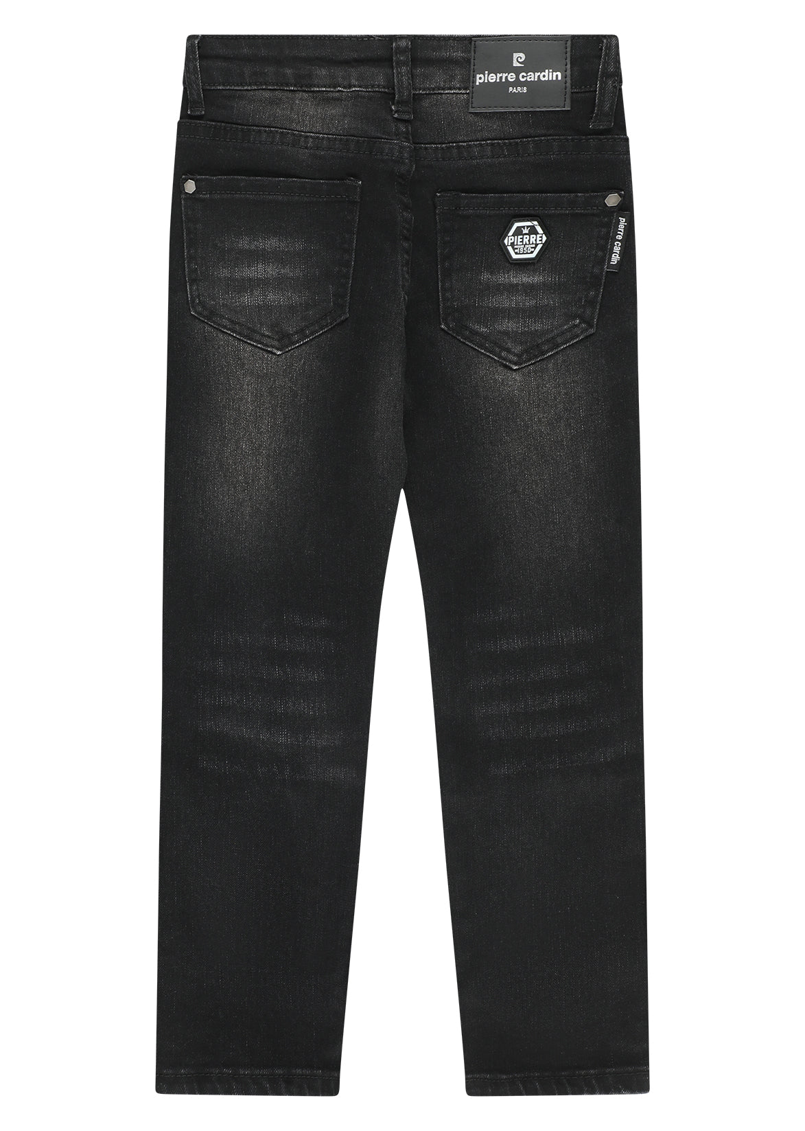 מכנסי ג'ינס PIERRE CARDIN שטיפות ופיידינג מודגש וגזרת סלים לילדים