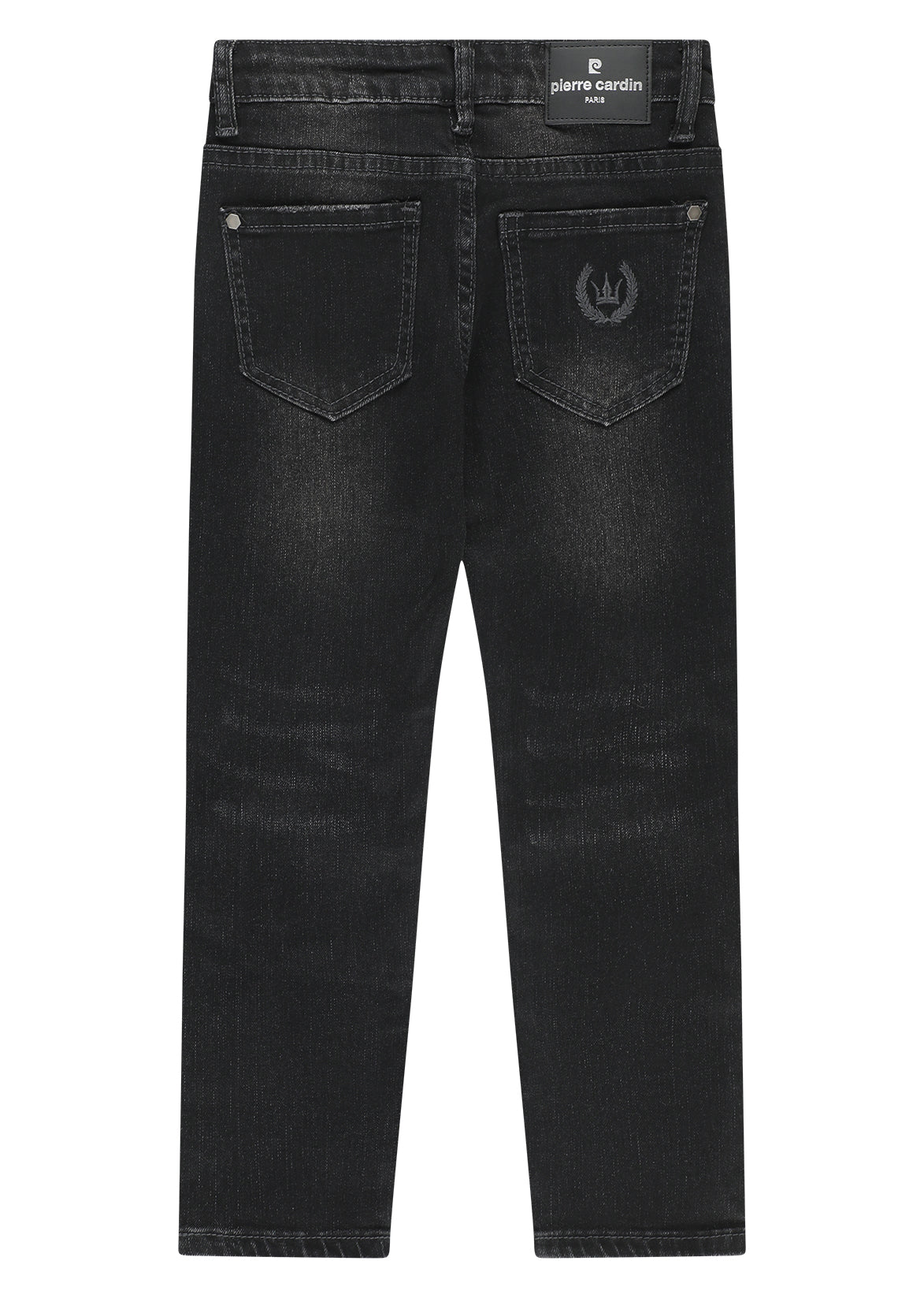 מכנסי ג'ינס PIERRE CARDIN שטיפה כהה, גזרת סלים וניגודי תפרים בולטים לתינוקות