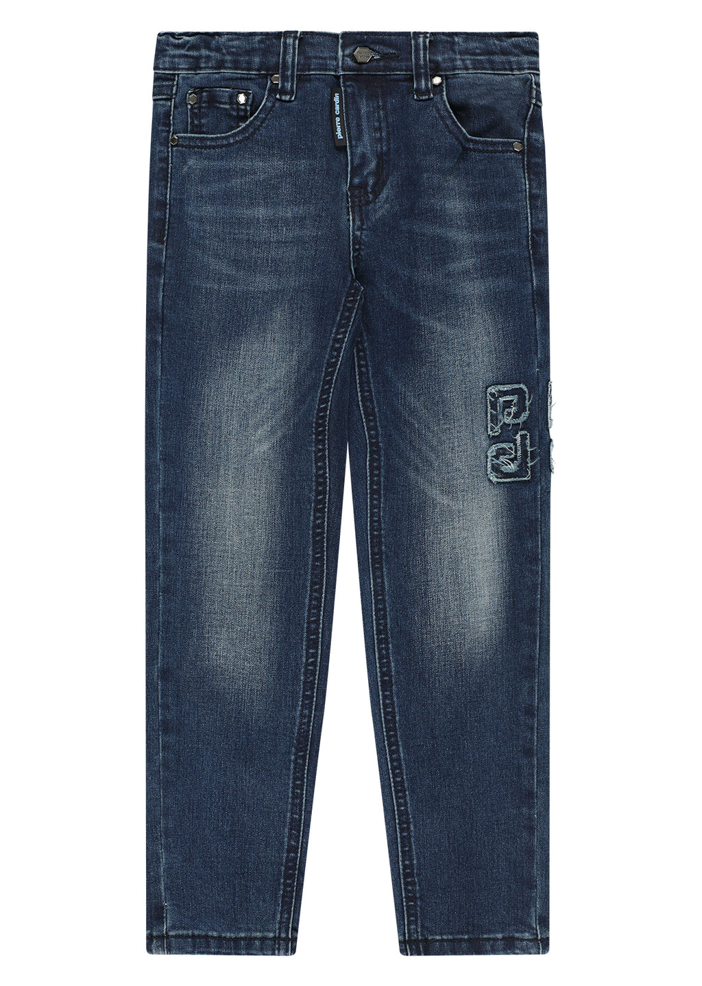 מכנסי ג'ינס PIERRE CARDIN בעיצוב ממותג לילדים BLUE / 4Y
