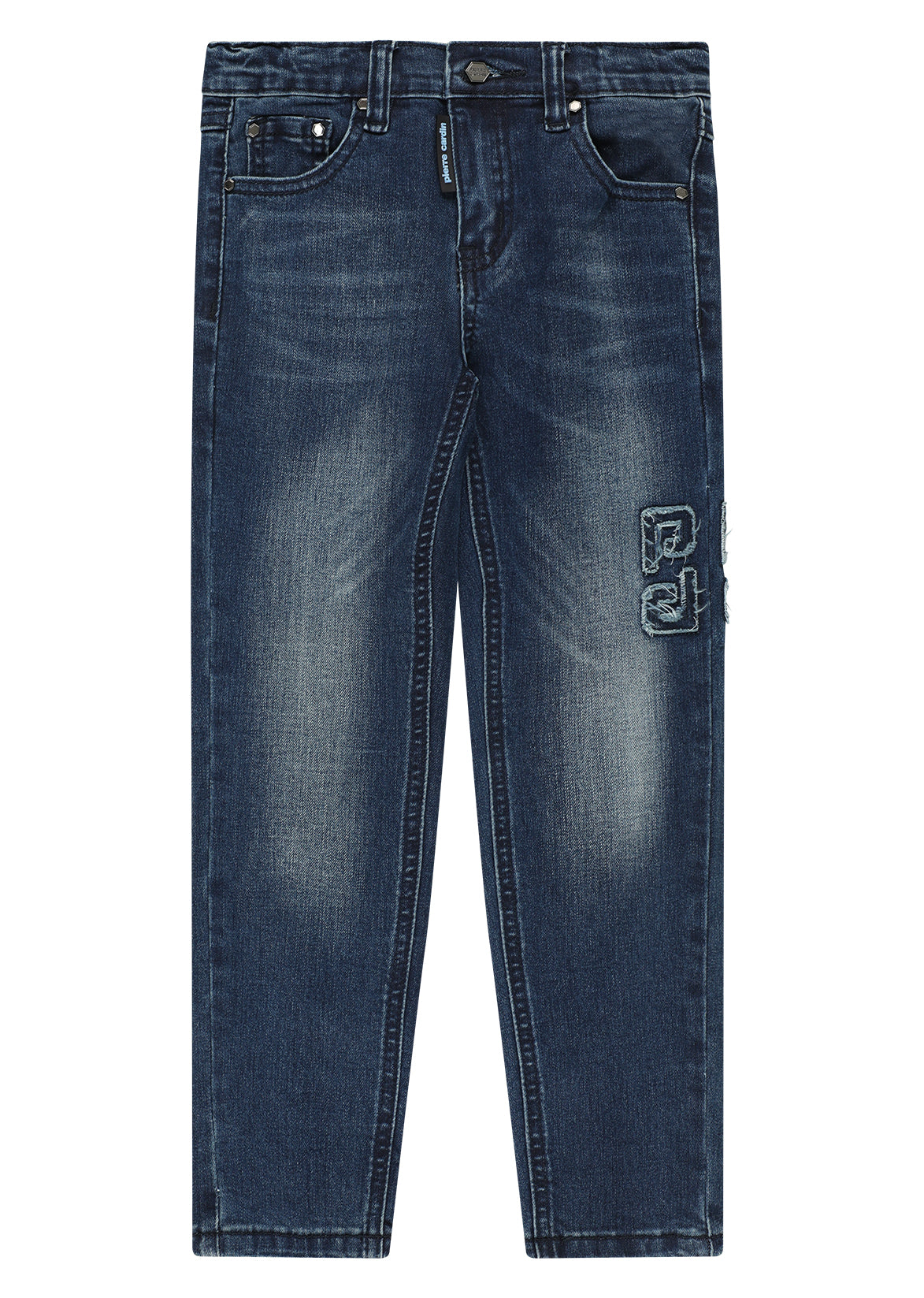 מכנסי ג'ינס PIERRE CARDIN בעיצוב ממותג לילדים BLUE / 4Y