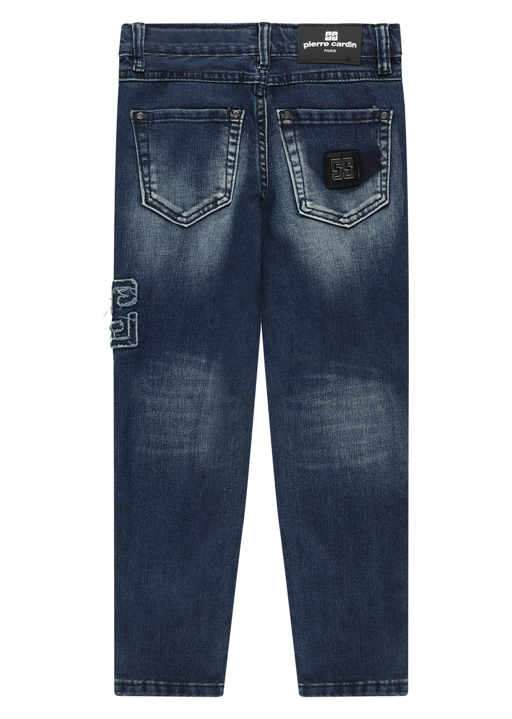 מכנסי ג'ינס PIERRE CARDIN בעיצוב ממותג לילדים BLUE / 4Y
