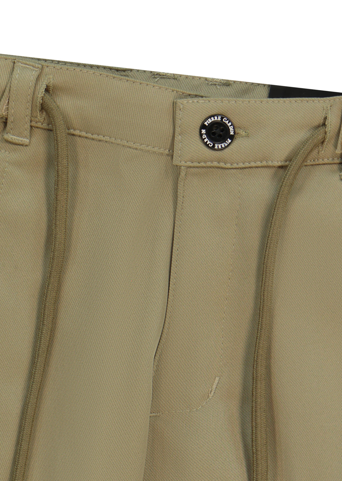 מכנסי דגמ"ח PIERRE CARDIN כיסי קארגו גדולים בצדדים והדפס לוגו אורכי על הרגל לתינוקות BROWN / 3-6M