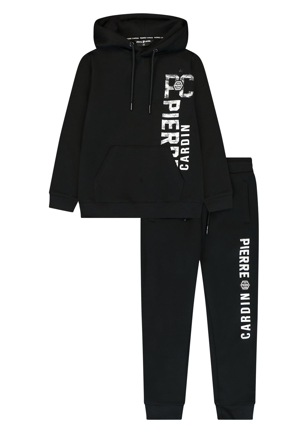 חליפת טרנינג PIERRE CARDIN לוגו מותג לאורך בצד לילדים BLACK / 2Y