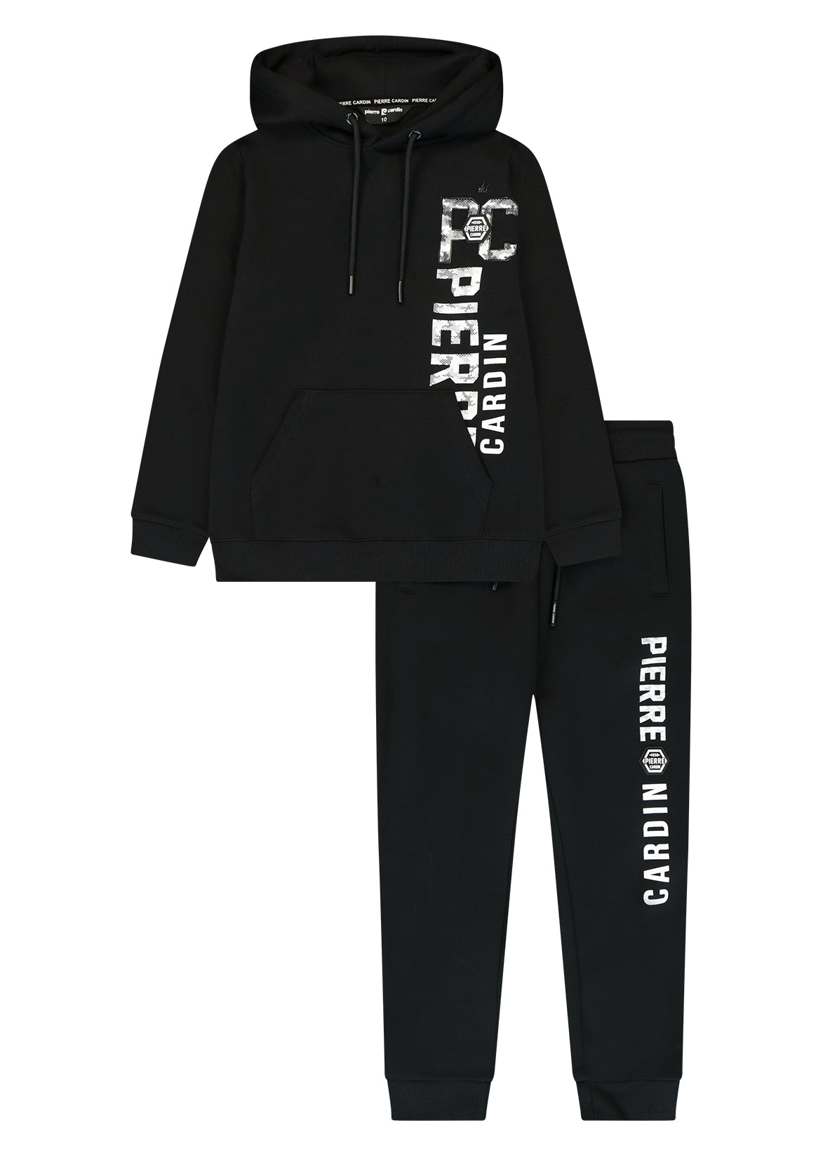 חליפת טרנינג PIERRE CARDIN לוגו מותג לאורך בצד לילדים BLACK / 2Y