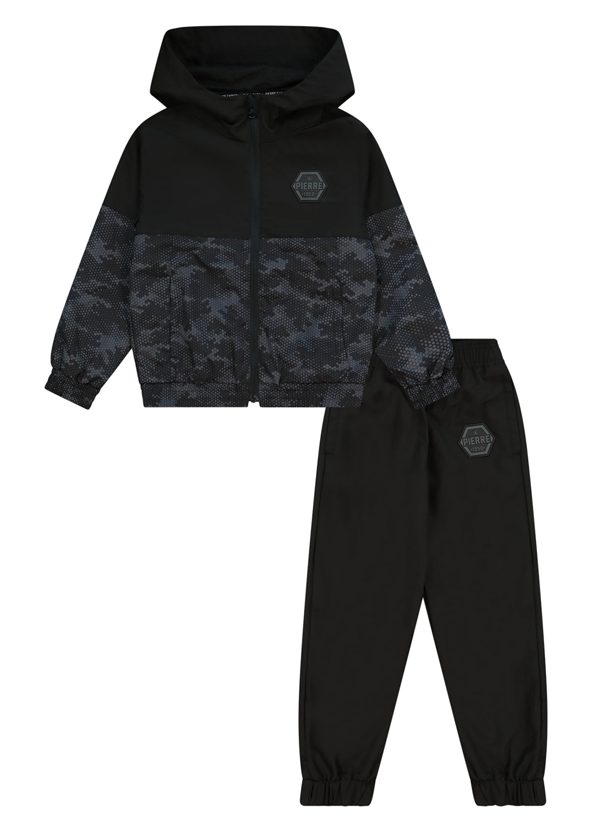 חליפת טרנינג PIERRE CARDIN לוגו בצד לילדים BLACK / 2Y