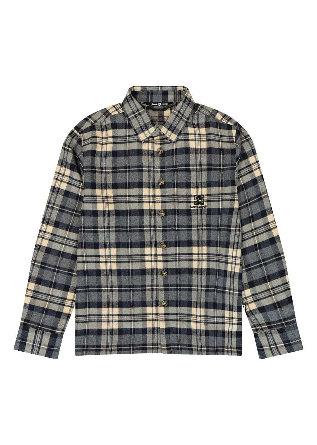 חולצה מכופתרת PIERRE CARDIN משובצת לילדים BLACK / 2Y